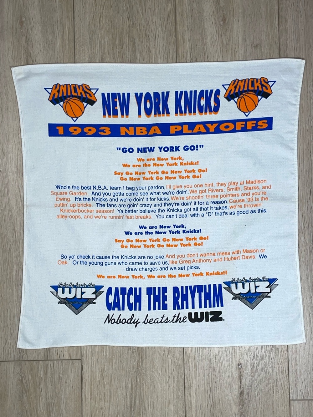 1993 New York Knicks x Wiz SGA, Playoffs Rally Towel